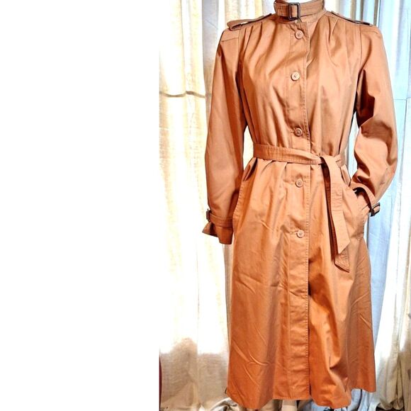 Vintage Neiman Marcus Ladies Trench Coat Coatworks Judy Scates for Jerold SZ 7/8 - Picture 1 of 15